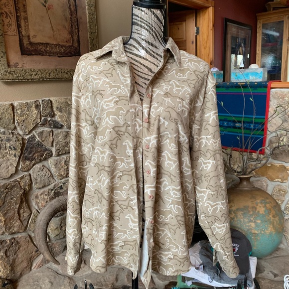 Christopher & Banks Tops - Horse button down top Christopher & Banks Tops - Horse button down top